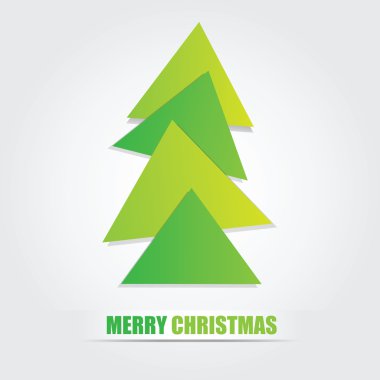 Basit geometrik üçgen formu Noel ağacı 