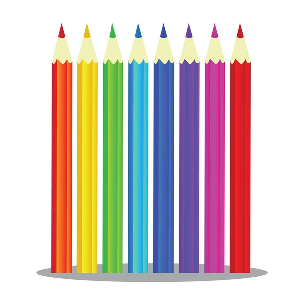 Set di matite colorate - Illustrazione su sfondo bianco — Vettoriale Stock