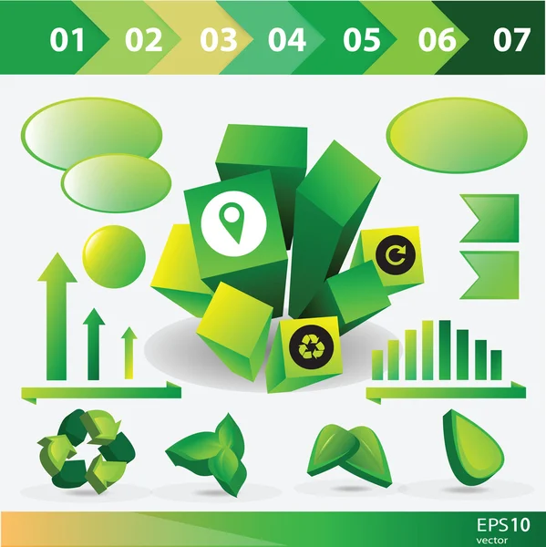 Ecology info graphics collection — Stock Vector