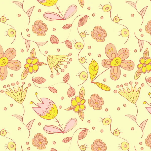 Vector floral  seamless pattern — Stock Vector