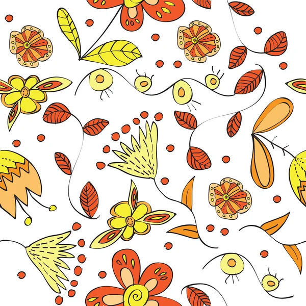 Vector bloemen naadloos patroon — Stockvector