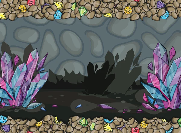 Cartoon of underground cave — Stock Vector