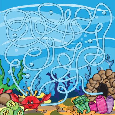 Puzzle için çocuklar - deniz yaşamı