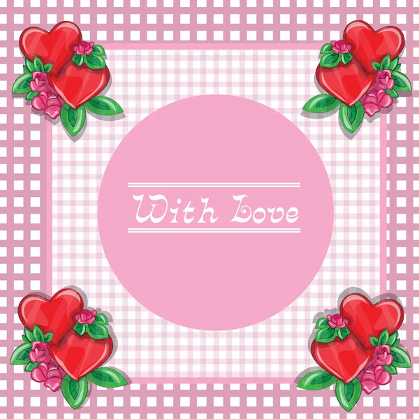 Frame with hearts - vector image — Stock Vector