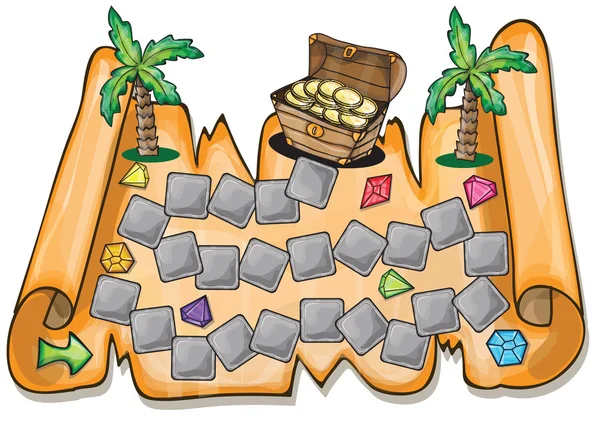 Caixa do tesouro pirata - ilustração vetorial —  Vetores de Stock