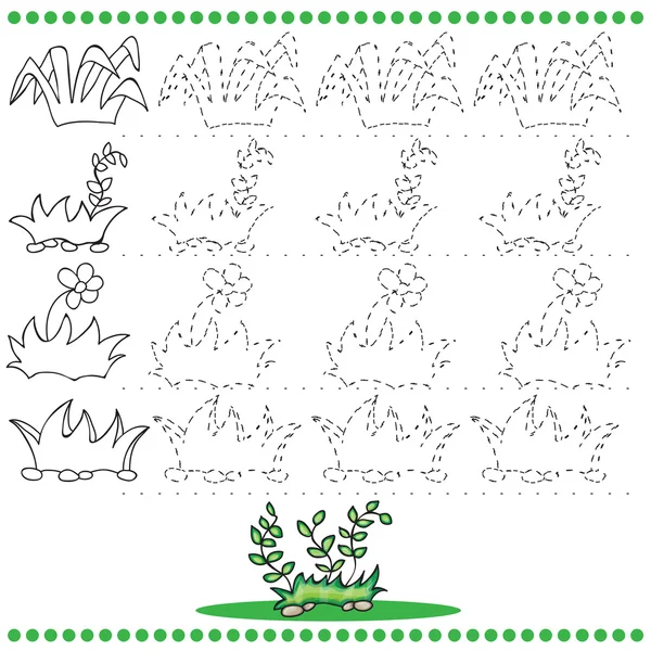 Conecte el número de puntos de las imágenes - ejercicio para los niños — Archivo Imágenes Vectoriales