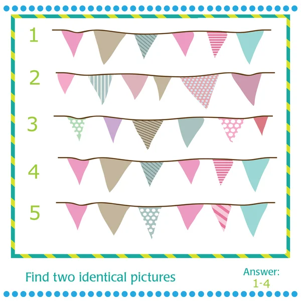 Find two identical pictures — Stock Vector