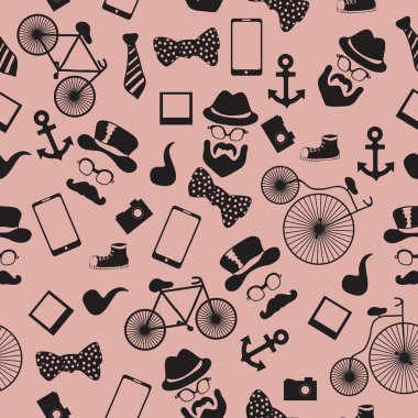 Sorunsuz vektör desen hippi tarzı