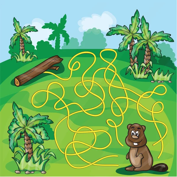 Labyrinthlabyrinth für Kinder — Stockvektor