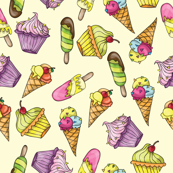 Bezešvé pattern s ice cream — Stockový vektor