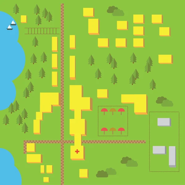 Elementos vectoriales para crear mapas fácilmente — Vector de stock