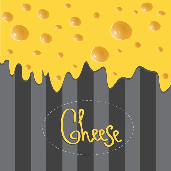 Vector Cheese brochure on background made of stripes — Stock Vector