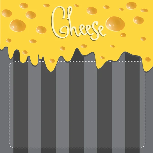 Vector Cheese brochure on background made of stripes — Stock Vector