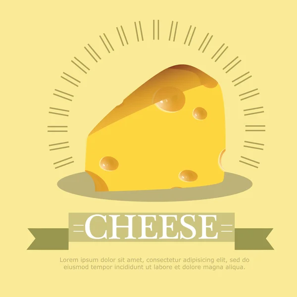 Ilustração vetorial Pedaços de queijo —  Vetores de Stock