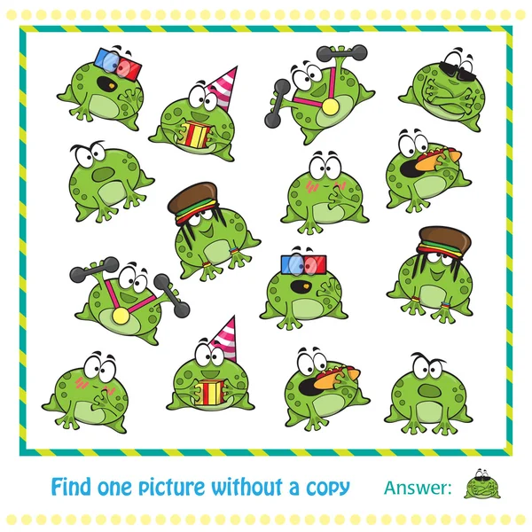 Emotional cute frogs — Stock Vector