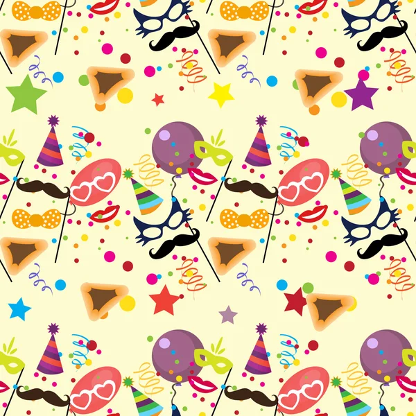 Seamless holiday Purim pattern . — Stock Vector