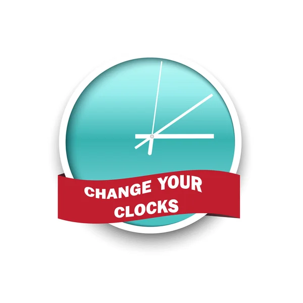 Change your clocks message for Daylight Saving Time. Vector illustration. — Stock Vector