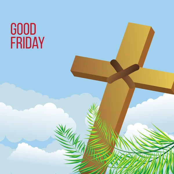Sexta-feira Santa conceito de fundo com Ilustração de Jesus cruz . —  Vetores de Stock