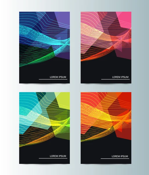 Set volante o diseño de portada — Vector de stock