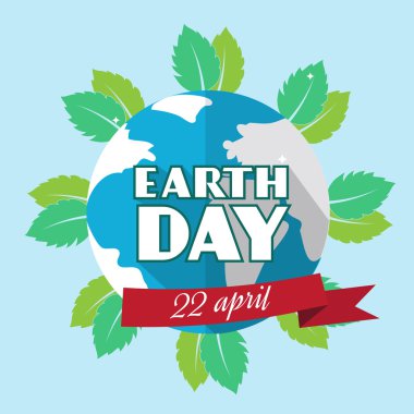 Bir çevre dostu yeşil dünya tasarım çizimi