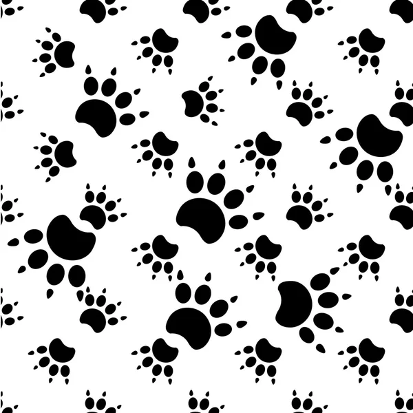 Traces of cat Textile Pattern. Vector seamless. — Stock Vector