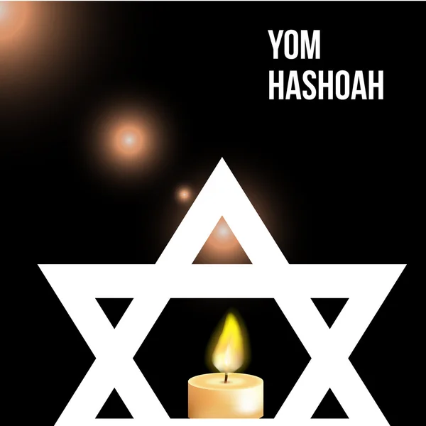 Vektor illustration av en bakgrund för Yom Hashoah-minnesdagen — Stock vektor