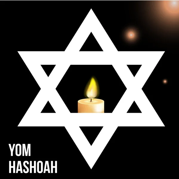 矢量插图背景 Yom Hashoah-纪念日 — 图库矢量图片