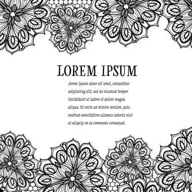Eski dantel kare, süs çiçek. Vektör doku.