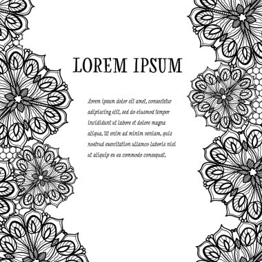 Eski dantel kare, süs çiçek. Vektör doku.