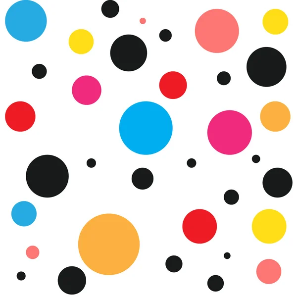 Dikişsiz retro polka noktalı deseni şeker renkleri — Stok Vektör