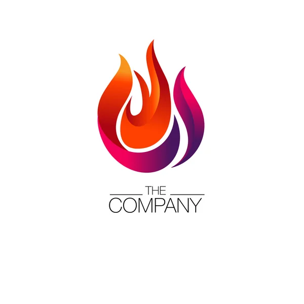Modèle de conception de logo vectoriel de flamme de feu. Symbole sportif abstrait, illustration vectorielle — Image vectorielle