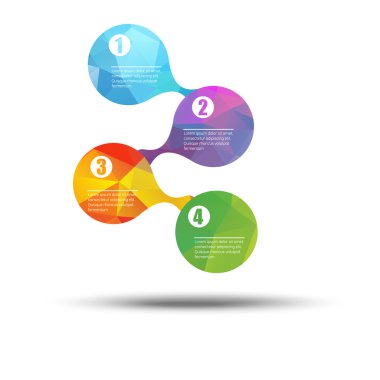 sunumlar için Infographics renkli yuvarlak diyagramı