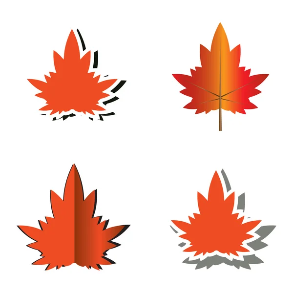 Feuille d'érable rouge en automne — Image vectorielle