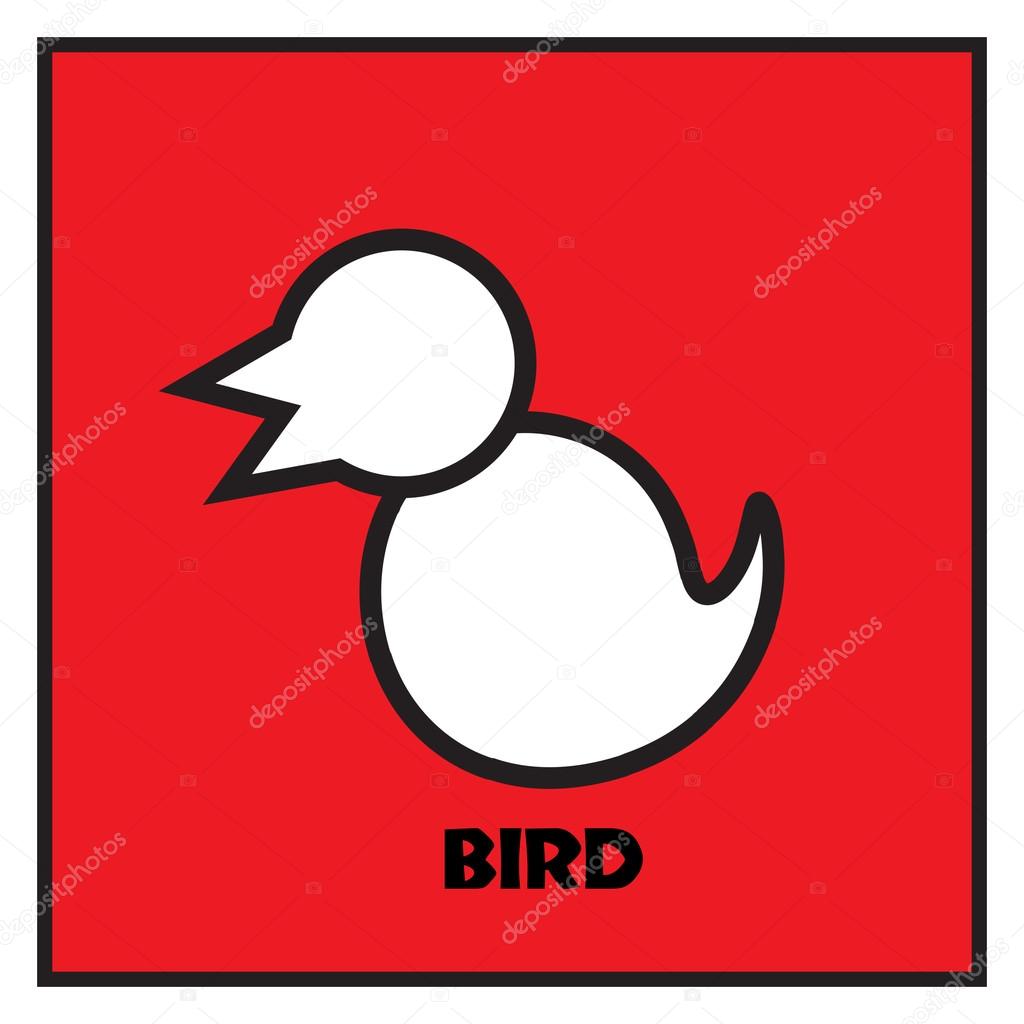 Logo Sur Fond Rouge Avec Des Traits épais Noirs Logo D