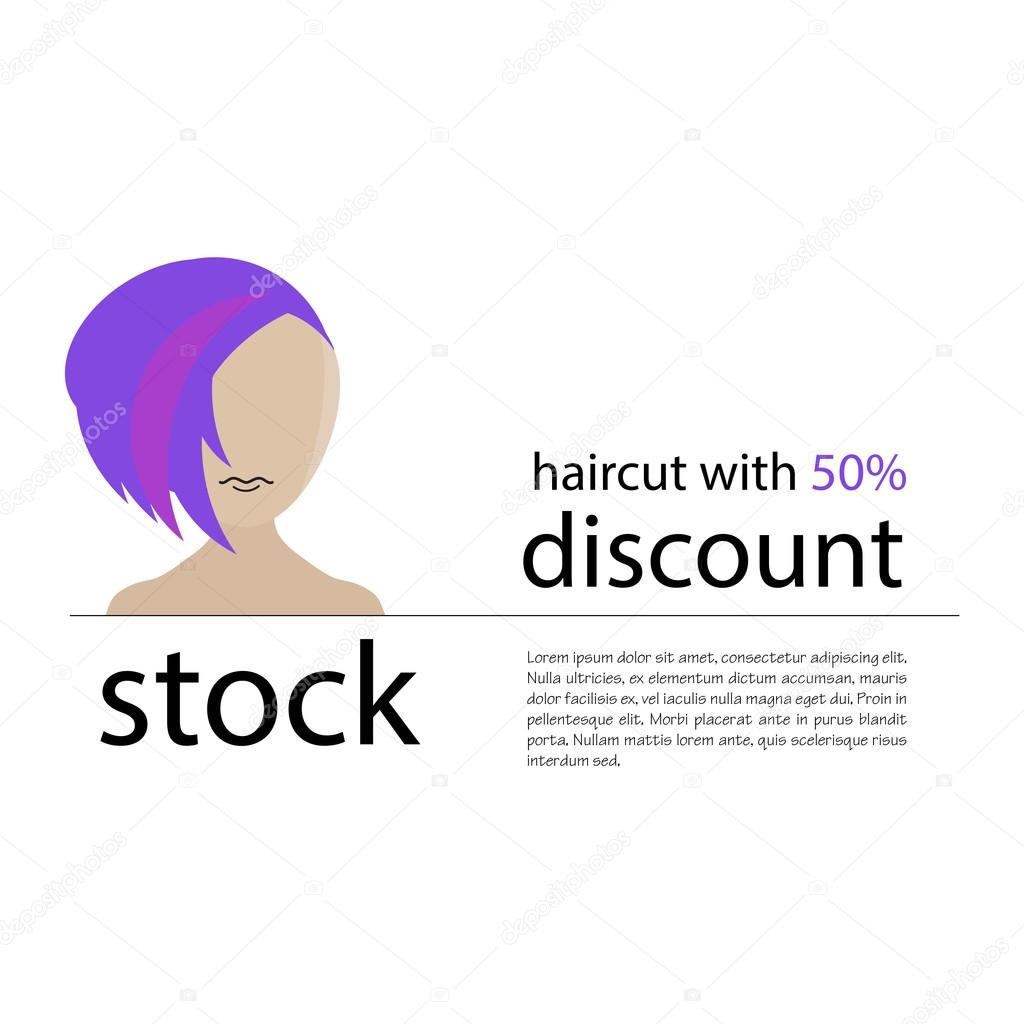 Banner Template For A Hairdresser Or Beauty Salon Symbol Of Girl