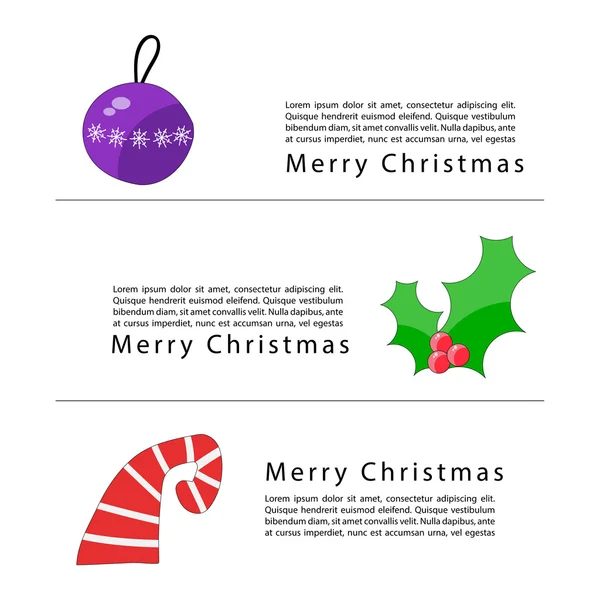 Bannières de Noël ou modèle de page de catalogue — Image vectorielle
