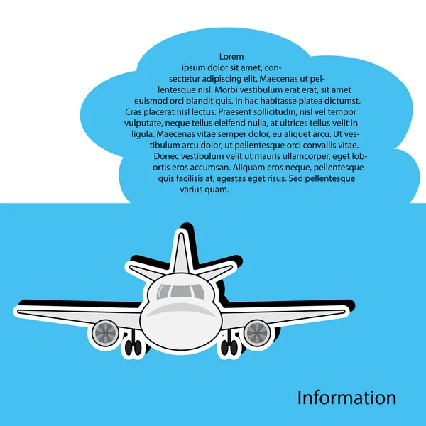 Șablon de broșură pentru informații despre un avion — Vector de stoc
