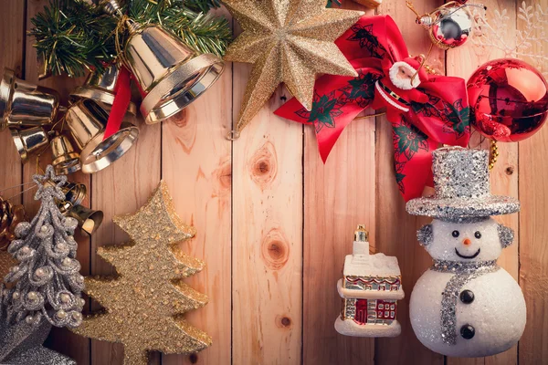 Karácsonyi háttér dekorációval — Stock Fotó
