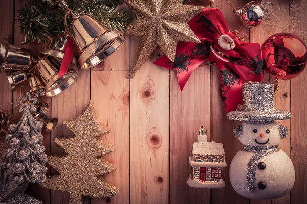 Weihnachten Hintergrund mit Dekorationen — Stockfoto