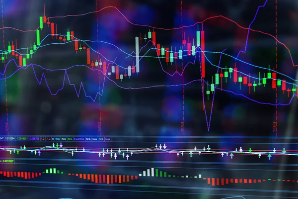 Financiële gegevens op een monitor — Stockfoto