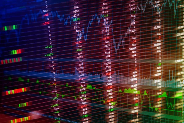 Datos financieros en un monitor —  Fotos de Stock