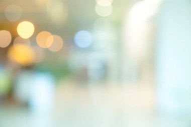 Alış veriş merkezinin aydınlatma ve ampullü soyut bulanık görüntü arkaplanı