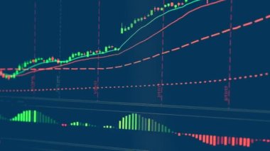 borsa grafik grafiği göstergesine sahip işletme finans kavramı