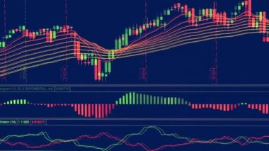 borsa grafik grafiği göstergesine sahip işletme finans kavramı