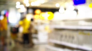 Motion soyut bulanık kalabalık Bokeh alışveriş merkezi arka planı