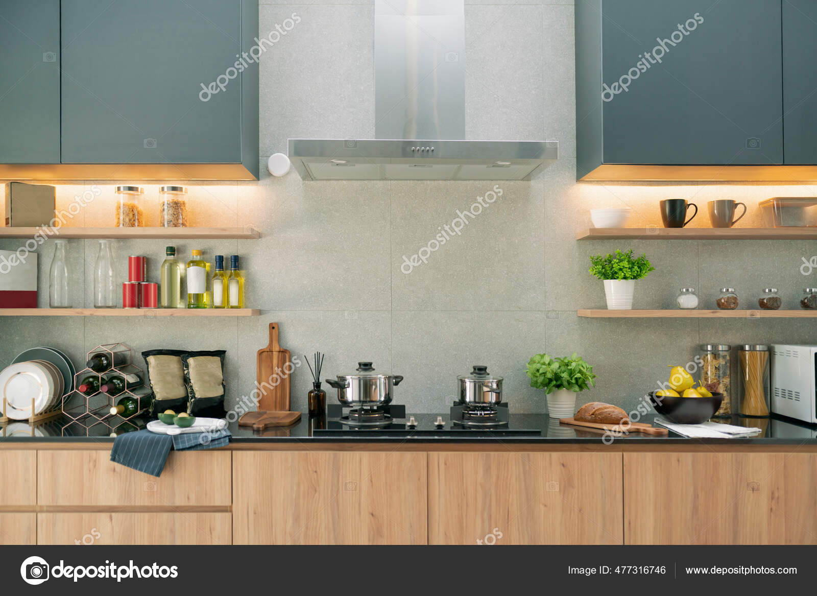 Kitchen Counter Elevation Corner Kitchen Modern Design Room Interior