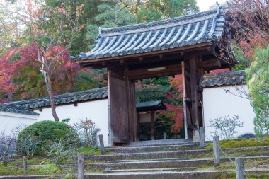 Kyoto, Japonya - Kyotanabe, Japonya 'daki Ikkyuji Tapınağı (Shuon-an). Tapınak, Japon Zen Budist rahibi Ikkyu Sojun (1394-1481) tarafından restore edildi..