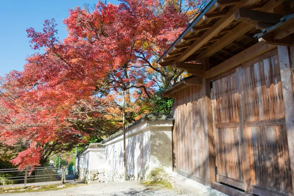 Kyoto, Japonya - Japonya, Kyoto, Ohara 'daki Sanzenin Tapınağı' nda sonbahar yaprağı rengi. Sanzenin Tapınağı 804 yılında kuruldu..