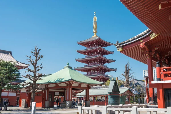 Tokio Japonia Marca 2021 Senso Temple Asakusa Area Taito Tokio — Zdjęcie stockowe