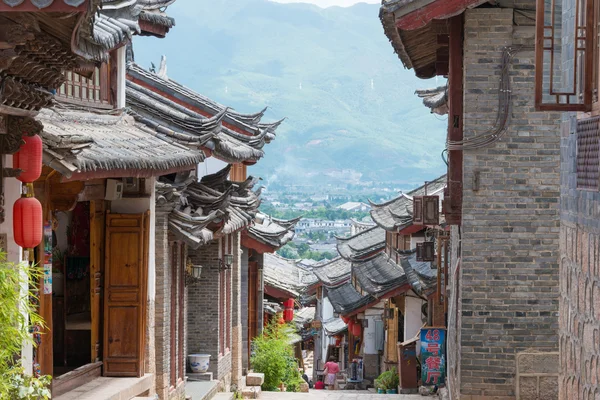 LIJIANG, CHINE - SEP 5 2014 : Vieille ville de Lijiang (patrimoine mondial de l'UNESCO). un monument célèbre à Lijiang, Yunnan, Chine . — Photo